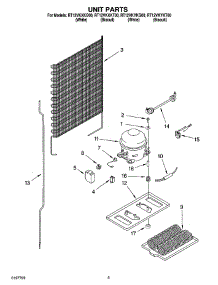 03 - Unit Parts parts for Roper Refrigerator RT12VKXKT00 from AppliancePartsPros.com
