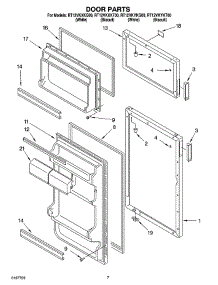 04 - Door Parts parts for Roper Refrigerator RT12VKYKT00 from AppliancePartsPros.com