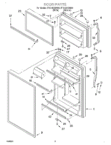 02 - Door parts for Roper Refrigerator RT21AKXHW00 from AppliancePartsPros.com