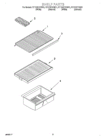 05 - Shelf parts for Roper Refrigerator RT12VKXHN01 from AppliancePartsPros.com