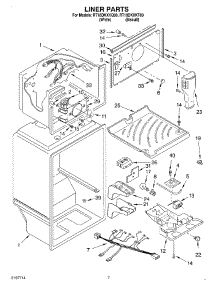 05 - Liner parts for Roper Refrigerator RT18DKXKQ00 from AppliancePartsPros.com