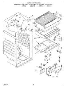 02 - Liner parts for Roper Refrigerator RT12VKXHW01 from AppliancePartsPros.com