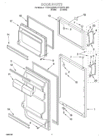 04 - Door, Lit / Optional parts for Roper Refrigerator RT12VKXHN00 from AppliancePartsPros.com