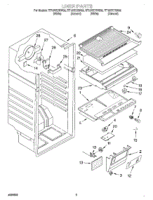 02 - Liner parts for Roper Refrigerator RT12VKXHW02 from AppliancePartsPros.com