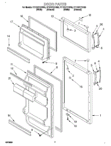 04 - Door, Lit / Optional parts for Roper Refrigerator RT12VKYDN00 from AppliancePartsPros.com