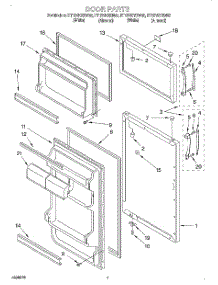 04 - Door, Optional parts for Roper Refrigerator RT12VKXEW02 from AppliancePartsPros.com