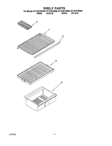 05 - Shelf parts for Roper Refrigerator RT12VKXDW00 from AppliancePartsPros.com
