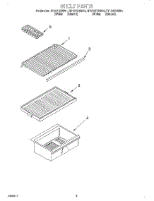 05 - Shelf parts for Roper Refrigerator RT12VKXEN01 from AppliancePartsPros.com