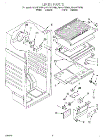 02 - Liner parts for Roper Refrigerator RT12VKXEW00 from AppliancePartsPros.com