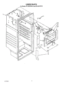 03 - Liner parts for Roper Refrigerator RT16DKXVW10 from AppliancePartsPros.com