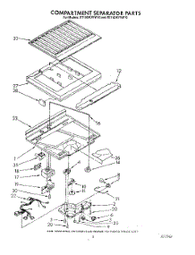 04 - Compartment Separator parts for Roper Refrigerator RT16DKXVW10 from AppliancePartsPros.com