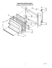 06 - Freezer Door parts for Roper Refrigerator RT16DKXVW10 from AppliancePartsPros.com