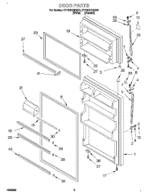 02 - Door parts for Roper Refrigerator RT16DKXDW01 from AppliancePartsPros.com
