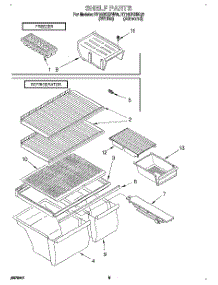 05 - Shelf, Lit / Optional parts for Roper Refrigerator RT16DKXBW01 from AppliancePartsPros.com