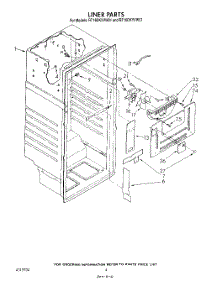 03 - Liner parts for Roper Refrigerator RT16DKXVW01 from AppliancePartsPros.com