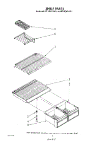 05 - Shelf parts for Roper Refrigerator RT16DKXVW01 from AppliancePartsPros.com