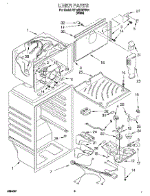 03 - Liner parts for Roper Refrigerator RT18EKREW03 from AppliancePartsPros.com