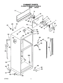 02 - Cabinet parts for Roper Refrigerator RT18DKXBL20 from AppliancePartsPros.com