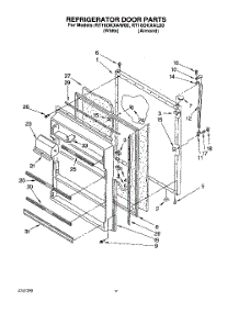 07 - Section parts for Roper Refrigerator RT18DKXAW00 from AppliancePartsPros.com