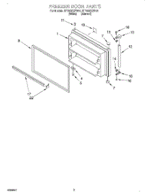 02 - Freezer Door parts for Roper Refrigerator RT18AKXFN01 from AppliancePartsPros.com