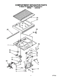 03 - Compartment Separator parts for Roper Refrigerator RT18AKXAW01 from AppliancePartsPros.com