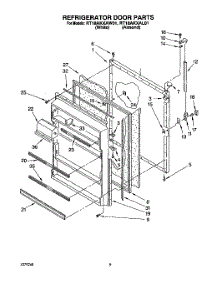 07 - Refrigerator Door, Lit / Optional parts for Roper Refrigerator RT18AKXAW01 from AppliancePartsPros.com