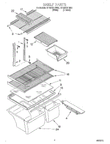 03 - Shelf parts for Roper Refrigerator RT18DKXHN00 from AppliancePartsPros.com