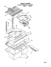 03 - Shelf parts for Roper Refrigerator RT18AKXDN01 from AppliancePartsPros.com