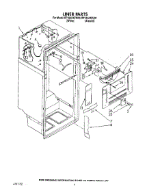 03 - Liner parts for Roper Refrigerator RT18AKXZW00 from AppliancePartsPros.com