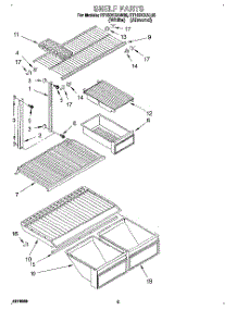 04 - Shelf parts for Roper Refrigerator RT18DKXAL02 from AppliancePartsPros.com