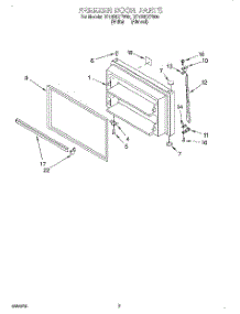 02 - Freezer Door parts for Roper Refrigerator RT18DKXFN00 from AppliancePartsPros.com