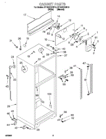 02 - Cabinet parts for Roper Refrigerator RT18DKXDN10 from AppliancePartsPros.com