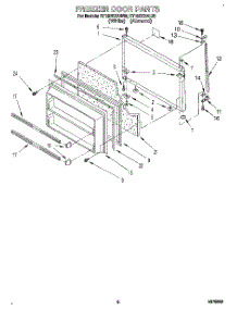 05 - Freezer Door parts for Roper Refrigerator RT18DKXAL02 from AppliancePartsPros.com