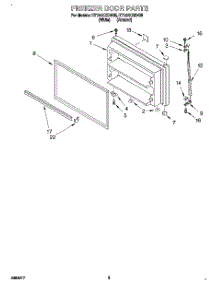 02 - Freezer Door parts for Roper Refrigerator RT18AKXDN05 from AppliancePartsPros.com