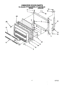 05 - Freezer Door parts for Roper Refrigerator RT18AKXBW00 from AppliancePartsPros.com
