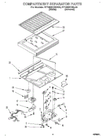 03 - Compartment Separator parts for Roper Refrigerator RT18DKXBW00 from AppliancePartsPros.com