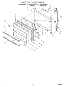 05 - Freezer Door parts for Roper Refrigerator RT18DKXBW00 from AppliancePartsPros.com