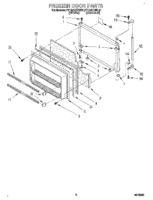 05 - Freezer Door parts for Roper Refrigerator RT18AKXBL01 from AppliancePartsPros.com