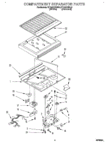 03 - Compartment Separator parts for Roper Refrigerator RT18AKXBW01 from AppliancePartsPros.com