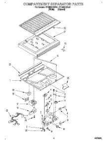 03 - Compartment Separator parts for Roper Refrigerator RT18DKXBW01 from AppliancePartsPros.com