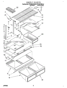 04 - Shelf parts for Roper Refrigerator RT18AKXBW01 from AppliancePartsPros.com