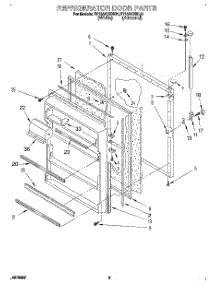 07 - Refrigerator Door, Lit / Optional parts for Roper Refrigerator RT18AKXBW01 from AppliancePartsPros.com