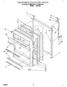 07 - Refrigerator Door, Lit / Optional parts for Roper Refrigerator RT18DKXBW01 from AppliancePartsPros.com