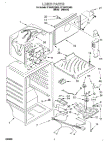 05 - Liner parts for Roper Refrigerator RT18AKXDW03 from AppliancePartsPros.com