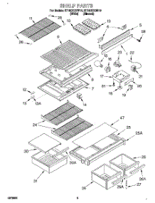 03 - Shelf parts for Roper Refrigerator RT18DKXDW10 from AppliancePartsPros.com