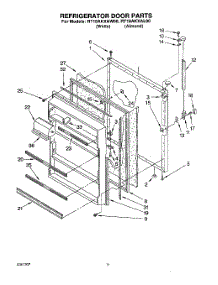 07 - Refrigerator Door, Lit / Optional parts for Roper Refrigerator RT18AKXAW00 from AppliancePartsPros.com