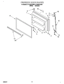 02 - Freezer Door parts for Roper Refrigerator RT18DKXEW05 from AppliancePartsPros.com