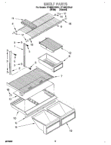 04 - Shelf parts for Roper Refrigerator RT18DKXBL01 from AppliancePartsPros.com