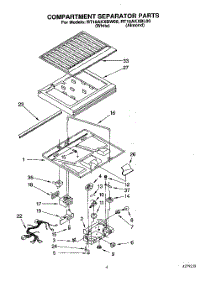03 - Compartment Separator parts for Roper Refrigerator RT18AKXBL00 from AppliancePartsPros.com