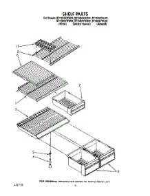 05 - Shelf parts for Roper Refrigerator RT18DKXWW02 from AppliancePartsPros.com